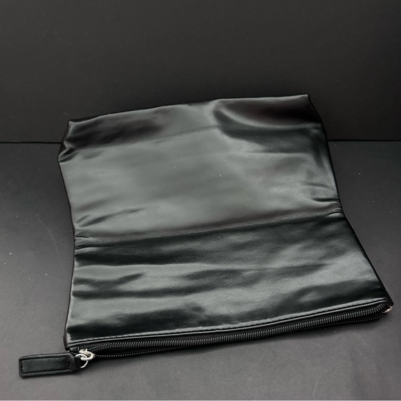 Shiseido gold strips vegan leather cosmetic bag/clutch - Picture 6 of 6